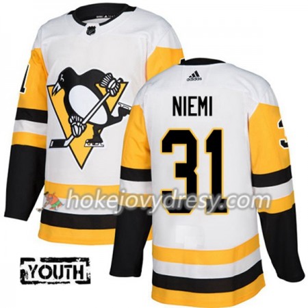 Dětské Hokejový Dres Pittsburgh Penguins Antti Niemi 31 Bílá 2017-2018 Adidas Authentic